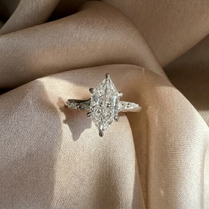 Anillo de Diamante Cultivado en Laboratorio con Corte Marquesa Holandesa Minimalista de 2.00 CT, Certificado IGI, Regalo de Compromiso y Aniversario para Ella, Uso Diario - Product Image 1