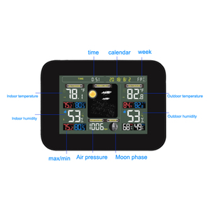 Top Bán Máy Tính Để Bàn Hiện Đại Không Dây Kỹ Thuật Số Trạm Thời Tiết Đồng Hồ Thông Minh Điện Tử Với Lịch Tính Năng - Product Image 3