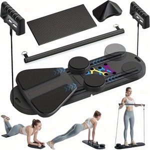 Tabla de Pilates para Entrenamiento en Casa, 6 en 1, Portátil y Plegable, Máquina de Pilates Reformer, Tabla con Rodillos, Equipo de Pilates - Product Image 2