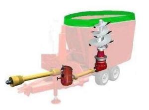 Caja de cambios frontal vertical planetaria de servicio pesado para tractor mezclador de alimentación TMR, piezas de repuesto agrícolas impulsadas por PTO - Product Image 3