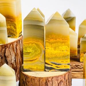 Vente en gros : Obélisque en cristal de jaspe abeille, pierre de guérison naturelle, pour la décoration - Product Image 5