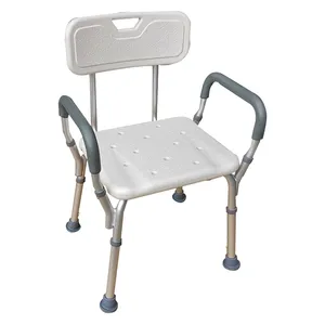 Ba392 Bath Seat tắm băng ghế dự bị với tựa lưng an toàn tắm Seat cho người già nhôm có thể điều chỉnh ghế tắm