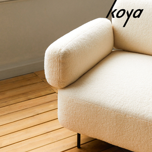 Chaise moderne Japandi en tissu <span class=keywords><strong>Fauteuil</strong></span> rembourré de loisirs pour salon Petit <span class=keywords><strong>fauteuil</strong></span> lounge Teddy Bounce blanc - Product Image 3