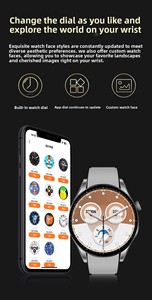 Montre connectée Android BW16 |   Étanche IP68, double SIM |   Écran IPS de 1,75'', moniteur de fréquence cardiaque/d'oxygène, appareil photo et charge rapide magnétique - Product Image 6
