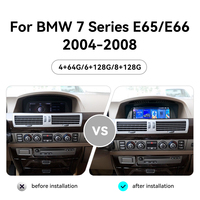 Radio Mobil Multimedia Player Android 14 Carplay Nirkabel 4G untuk BMW Seri 7 E65 E66 2004-2008 DSP Stereo