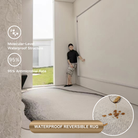 Tapis de prière moderne abstrait en polyester, fait à la machine, à poils coupés, réversible, adapté aux animaux domestiques, antimicrobien, antidérapant, avec dos en jute