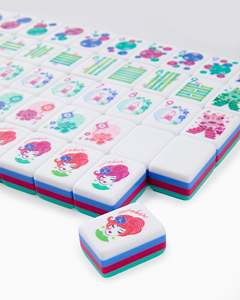 Engraved Custom Acrylic Modern American Mahjong Tiles Set-Eco-Friendly Durable Portable 4-Layer Design for Poker & Entertainment - Product Image 3