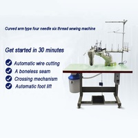 YS-FW840-AT machine à coudre à six fils à quatre aiguilles pour ordinateur à bras incurvé