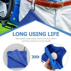 Serviette <span class=keywords><strong>de</strong></span> <span class=keywords><strong>golf</strong></span> avec mousqueton, en microfibre, multifonction pour le nettoyage des clubs et des balles sur le parcours <span class=keywords><strong>de</strong></span> <span class=keywords><strong>golf</strong></span> - Product Image 4