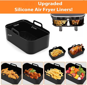 Wholesale 11PCS Square Silicone Air Fryer Accessories Set Eco-Friendly Oven Safe Air Fryer Liners - Product Image 2