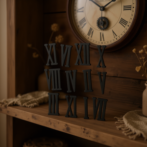 Numeri Romani Neri 4Cm 12 Pezzi per Orologi e Decorazioni per la Casa - Product Image 1