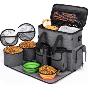 2 के साथ कुत्ते यात्रा बैग कुत्ते दावत प्रशिक्षण पाउच, कुत्ते के लिए ढोना आयोजक सप्ताहांत पालतू यात्रा की आपूर्ति - Product Image 1