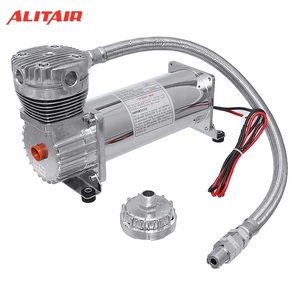 Compresseur d'air universel robuste 200 PSI 1/4'' NPT 12V DC <span class=keywords><strong>pour</strong></span> suspension pneumatique / <span class=keywords><strong>Klaxon</strong></span> <span class=keywords><strong>de</strong></span> <span class=keywords><strong>train</strong></span> / Pompe à air - Product Image 1