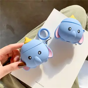 卸売3D立体漫画ダンボケースヘッドフォンケースAppleAirpods 12カバーリングストラップシリコンエアポッドケース付き