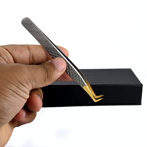 แหนบต่อขนตา,แหนบต่อขนตาสแตนเลส90องศาจากรัสเซียพร้อมปลายแหลม - Product Image 1