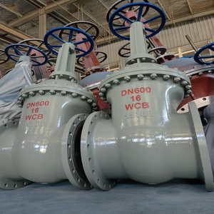 DN600 tiêu chuẩn Nga <span class=keywords><strong>wcb</strong></span> mặt bích kim loại kín nêm Van cổng đường kính lớn đúc thép Van cổng - Product Image 1