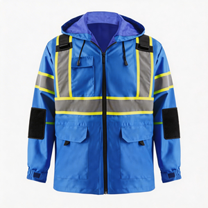 Customizable Logo Raincoat Hi Vis Reflective Breathable Waterproof Winter Jacket for Spring Reflective Safety Clothing - Product Image 1