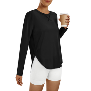 Camisetas Deportivas de Manga Larga para Mujer, Protección Solar UPF 50+, Ropa Deportiva de Secado Rápido para Gimnasio y Running - Product Image 1