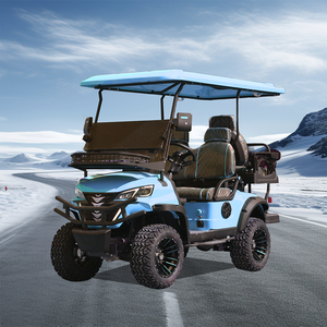 Thiết Kế Mới Màu Xanh <span class=keywords><strong>4</strong></span> Chỗ Ngồi Điện Golf Cart Điểm Đưa Đón Xe Buýt Tham Quan Du Lịch Câu Lạc Bộ Xe - Product Image 1