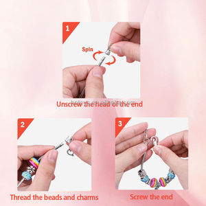 Kit de fabricación de <span class=keywords><strong>pulseras</strong></span> de regalo de cumpleaños de princesa <span class=keywords><strong>para</strong></span> <span class=keywords><strong>niñas</strong></span> y niños, Kit de fabricación de joyas DIY con <span class=keywords><strong>caja</strong></span> de almacenamiento de tocador de oso - Product Image 4