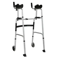 Canne multifonctionnelle pour personnes âgées, entraînement pour les puces inférieure de l'entrejambe à quatre jambes en aluminium, aide à la marche