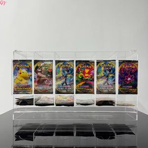 Q Y Acrylic 6 Slot Booster Pack Display Case Trading Card Storage Box Dispenser Holder for TCG Collectibles - Product Image 3