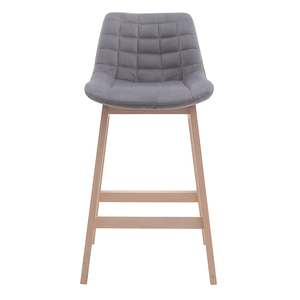Modern Armless <strong>Grey</strong> Counter Height Kitchen Wood <strong>Bar</strong> <strong>Stool</strong> With Back for Restaurant - Product Image 2