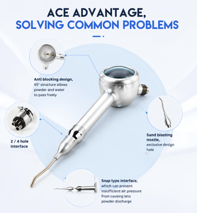 Polisseur dentaire à air et eau 2/4 trous, outil de nettoyage dentaire à <span class=keywords><strong>jet</strong></span> d'air, source d'alimentation turbine, équipement d'hygiène buccale pour polissage et prophylaxie - Product Image 6