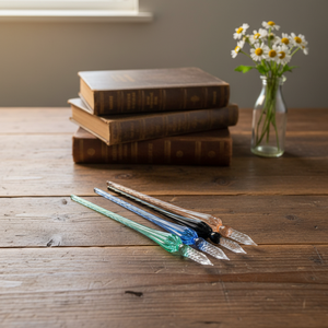 Offre limitée : Ensemble de stylos à plume en verre de haute qualité pour cadeau <span class=keywords><strong>d</strong></span>'anniversaire – Achetez maintenant - Product Image 4