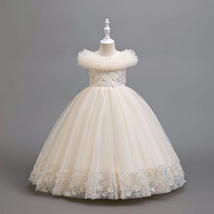 S3498F Nuevo Vestido Largo para Niñas 2026, Vestido de Tul, Vestido de <span class=keywords><strong>Princesa</strong></span>, Vestido de Dama de Honor/<span class=keywords><strong>Disfraz</strong></span> para Actuación de Piano - Product Image 4