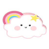Lampe de plafond pour chambre d'enfant, style minimaliste créatif, dessin animé mignon, nuage arc-en-ciel, protection des yeux, vente chaude 2024
