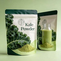 Sachet Doypack Personnalisé pour Poudre de Kale, Qualité Alimentaire, Fermeture Éclair, Résistant à l'Humidité, pour Boissons en Poudre Végétales