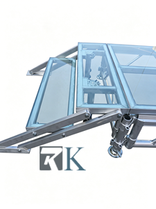 เวทีแบบพกพาสำหรับงานหนัก ทำจากอลูมิเนียมอัลลอยด์ พร้อมพื้นกระจกแบบกำหนดเอง สำหรับคอนเสิร์ต งานแต่งงาน และกิจกรรมกลางแจ้ง - Product Image 3