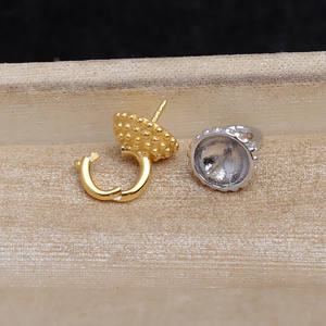 Grand pendentif en forme d'anneau, pièce suspendue, argent S925, 9-12 perles, accessoire de bricolage, porte-perles, style cache-accessoire - Product Image 3