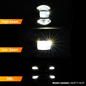 Faro delantero led para camión de 7 pulgadas, luz DRL para <span class=keywords><strong>Jeep</strong></span> JL Wrangler Hummer h1 h2, 7 redondos, aprobado por E9 DOT, 2022 - Product Image 5