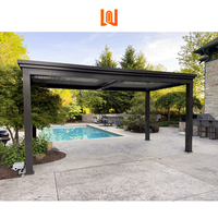 Pergola en aluminium élégante de style industriel Volets électriques Pergola en aluminium de qualité supérieure pour toit de jardin urbain