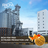 Usine de fabrication d'aliments pour poissons RICHI - Extrudeuse de granulés d'aliments pour poissons flottants à haute efficacité