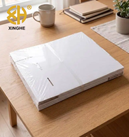 Boîte d'expédition en carton ondulé biodégradable et recyclable, personnalisable avec logo, couleur blanche, pliable, emballage plat, pour e-commerce, cadeau, petite taille, vente en gros