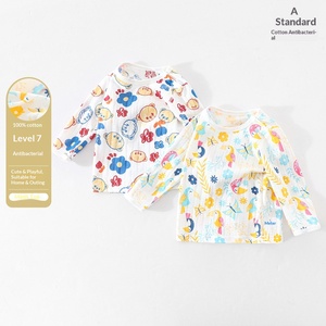 Ropa de Casa para Bebés - Camiseta de Manga Larga de Algodón Puro Ligero para Dormir en Verano - Product Image 1
