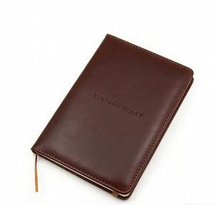 Custom Logo Vintage Pu Leather Notebook Hot Selling Thick Binding Elastic Strap Pen Holder <b>Notepad</b> Note Book - Product Image 1