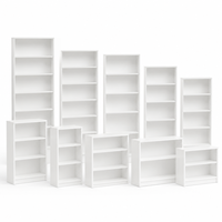 Étagères de rangement en acier blanc robustes à 4 niveaux, système de rayonnage métallique à hauteur réglable pour magasins de détail et garde-manger