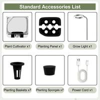 Système révolutionnaire de jardinage intérieur par brumisation - Jardinière aéroponique à atomisation ultrasonique en PVC avec lumière de croissance LED à spectre complet alimentée par USB