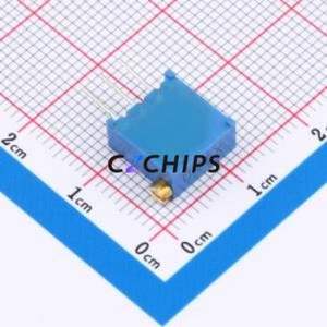 Resistencia Ajustable/Potenciómetro 3296X-100-LF, Componente de Orificio Pasante (THT)-3P, 9.5x4.8mm, Resistencia de 10 Ohmios, 10%, 500mW, 250ppm ℃ - Product Image 2