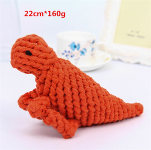 複数の動物の形安全な天然コットン編組バイトクリーニング歯に強い犬の噛むペットおもちゃロープ - Product Image 3