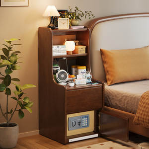 <span class=keywords><strong>Table</strong></span> <span class=keywords><strong>de</strong></span> chevet en bois massif, sécurité <span class=keywords><strong>intégrée</strong></span>, nouvelle armoire <span class=keywords><strong>de</strong></span> rangement multifonctionnelle pour chambre à coucher, bibliothèque, 1 tiroir - Product Image 1