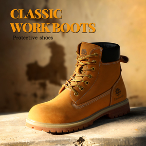 Fabricants de bottes de sécurité, bottes de sécurité imperméables de haute qualité, première couche en cuir de vache, confortables, antidérapantes, à la mode - Product Image 4