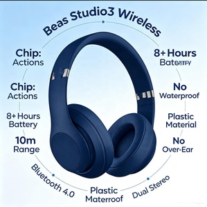 Casque sans fil haute fidélité Beas <span class=keywords><strong>Studio3</strong></span> avec puce Bluetrum BT4.0, stéréo bilatérale supra-auriculaire, suppression active du bruit (ANC) - Product Image 1
