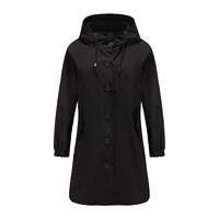 Nouvelle veste longue décontractée pour femme, coupe ample, grande taille, imperméable et coupe-vent, idéale pour l'extérieur, collection automne/hiver