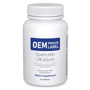 OEM organic Quercetin Capsules Quercetin dihydrate 500mg supplement Vegetarian capsule to support Cardiovascular Health