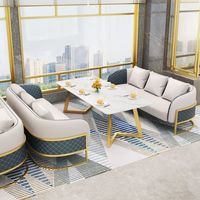 Ensembles de mobilier de restaurant modernes et durables en bois massif avec mousse haute densité pour hôtels, centres commerciaux, sièges de stand, canapés, tables à manger et chaises